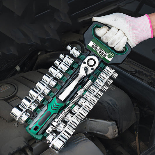 Juego de Llaves de Trinquete con Dados Intercambiables para Reparación Automotriz