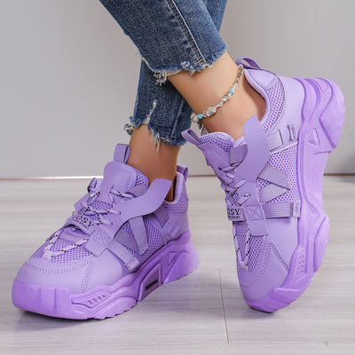 Zapatillas Deportivas Plataforma Mesh para Mujer - Comodidad Transpirable