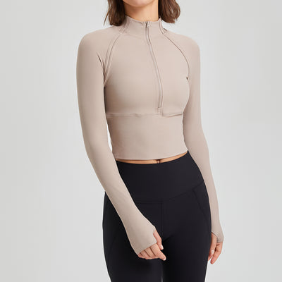 Conjunto de Yoga Entallado con Cierre Frontal - Tela de Secado Rápido para Otoño - Image 4