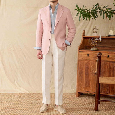 Blazer de Lino Natural Semiforro Respirable y Ligero - Image 4