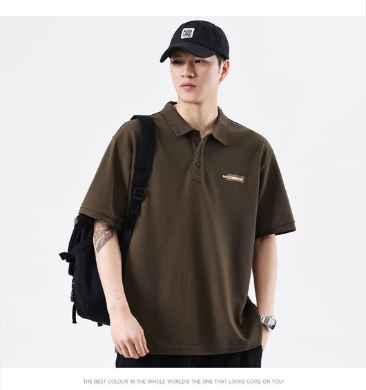 Polo Retro con Textura Bordada para Hombre - Image 14