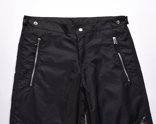 Pantalones Casuales Rectos Negros con Contraste Verde - Image 8