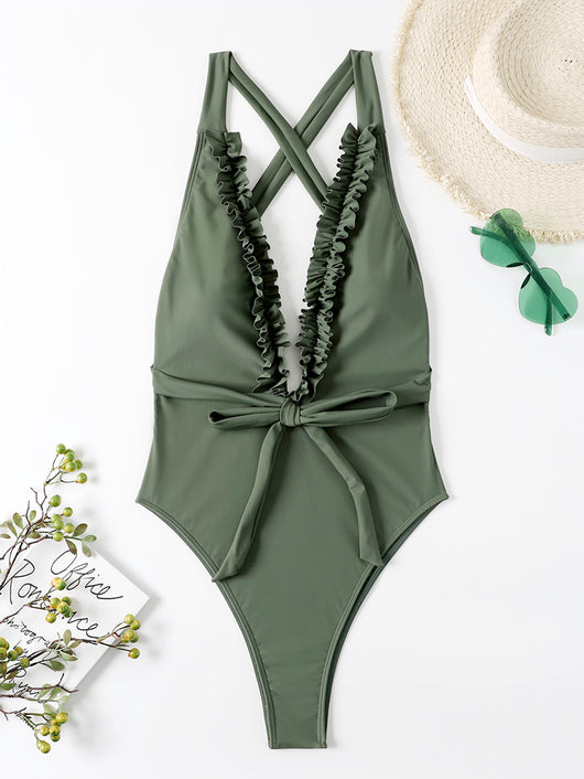 Traje de Baño Enterizo Elegante con Efecto Antihongos - Image 7