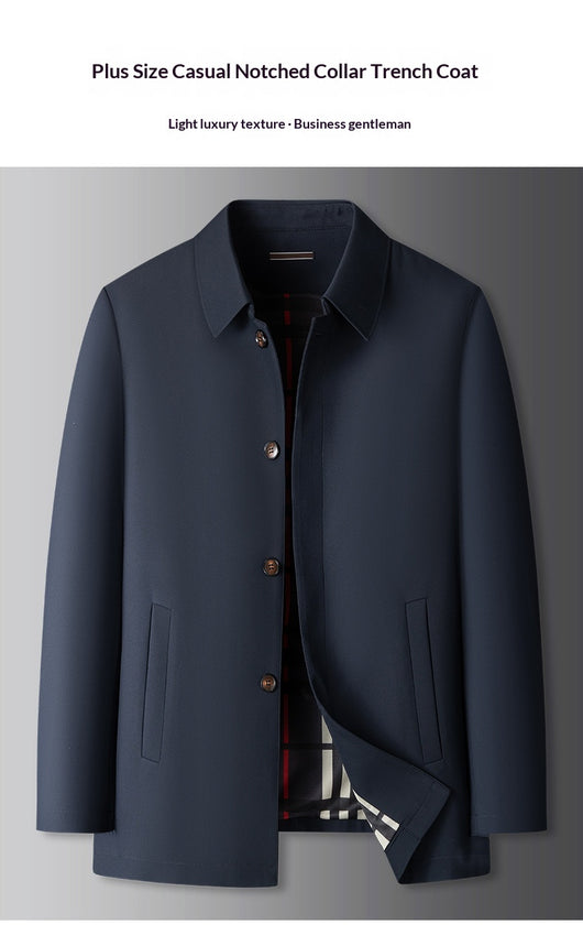 Abrigo Ejecutivo Tipo Trench para Hombre Tallas Grandes - Image 19