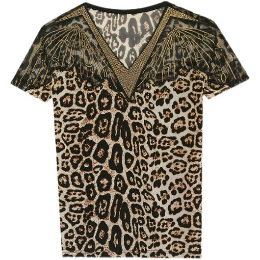 Blusa Mujer Manga Corta con Strass Brillante - Image 6