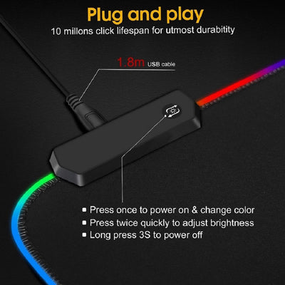 Mousepad RGB Luminoso Grande Antideslizante para Gaming - Image 4