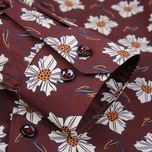 Camisa Estampada de Manga Larga para Hombre - Image 9