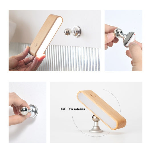 Lámpara de Pared LED Moderna en Madera Maciza sin Instalación - Image 3
