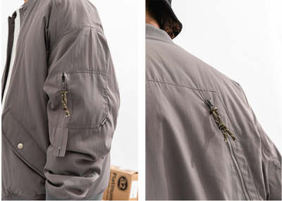 Uniforme de Vuelo Casual con Cuello Alzado y Cierre de Cremallera - Image 12