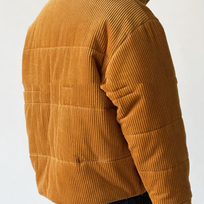 Chaqueta Acolchada de Cuello Alto en Pana Térmica para Invierno - Image 5
