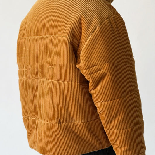 Chaqueta Acolchada de Cuello Alto en Pana Térmica para Invierno - Image 5