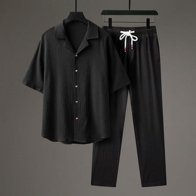 Conjunto Deportivo Casual Hombre Manga Corta Estilo Chino Premium - Image 4