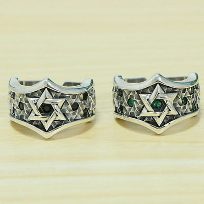 Anillo con Estrella de David Personalizada Incrustada - Image 5