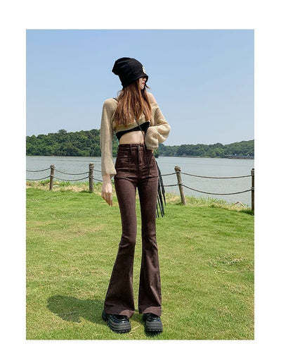 Pantalones Acampanados Cintura Alta Reductores Efecto Moda Urbana - Image 14