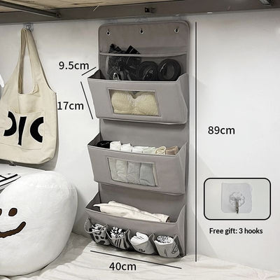 Bolsa de Almacenamiento Colgante para Armario de Colores Sólidos - Image 8