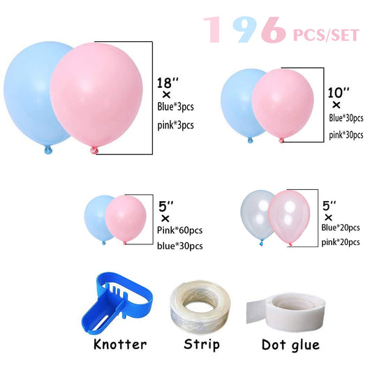 Arco de Globos Revelación de Género - Decoración Fiesta Azul y Rosa - Image 4