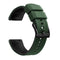 Silicone Double Layer Color Strap Stainless Steel Comfortable Waterproof Green Black Black buckle 20mm