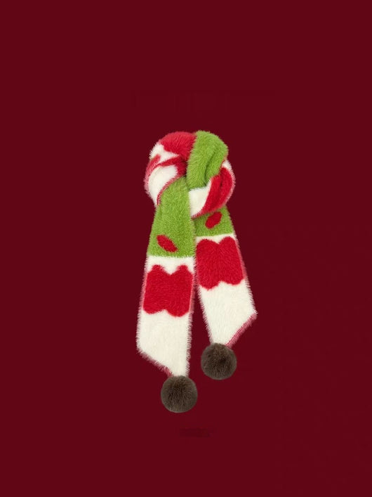 Bufanda Delgada Peluche con Forma de Manzana Adorable - Image 12