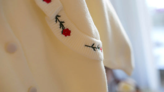 Cardigan para Niña con Encaje y Bordado de Rosas - Image 13