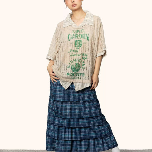 Playera Estampada con Detalles Calados - Manga Corta para Mujer Verano - Image 11