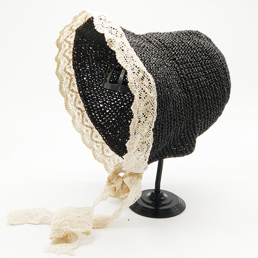 Sombrero de Paja con Moño de Encaje Coreano Plegable - Image 21