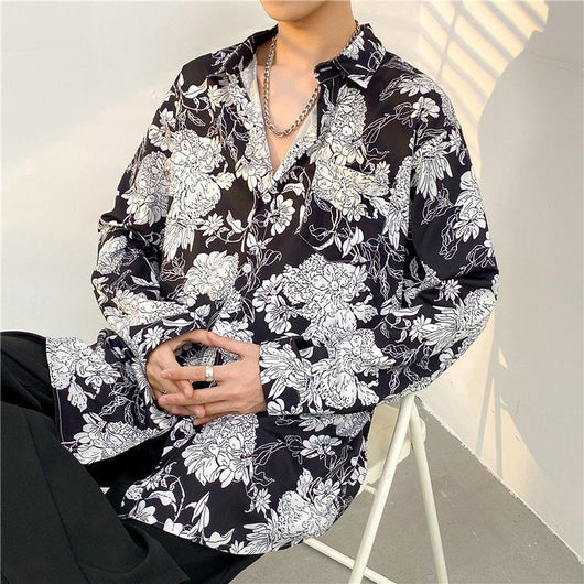 Camisa Casual Estampada de Temperamento para Hombre - Image 18