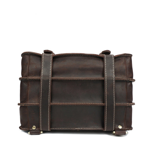Mochila de Cuero Vintage Crazy Horse para Hombre - Image 10