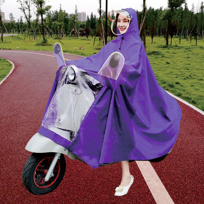 Poncho Impermeable Doble para Moto y Bicicleta Eléctrica con Ala Ancha - Image 14