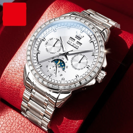 Reloj Automático Mecánico para Hombre con Incrustaciones de Diamantes - Image 3