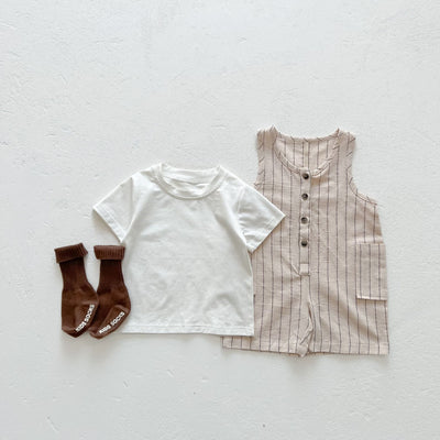 Conjunto de Chaqueta Corta y Babero Dos Piezas para Bebé - Image 7