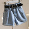 Shorts de Mezclilla Talle Alto Suelto para Verano