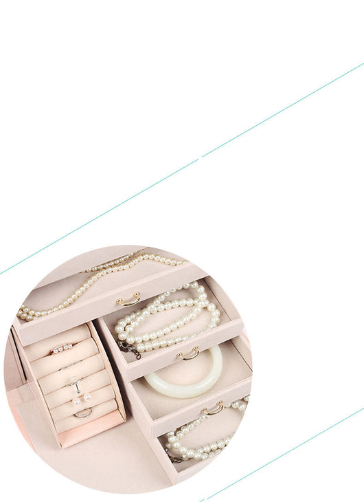Caja Organizadora de Espejo Portátil en Cuero PU para Joyas y Maquillaje - Image 16