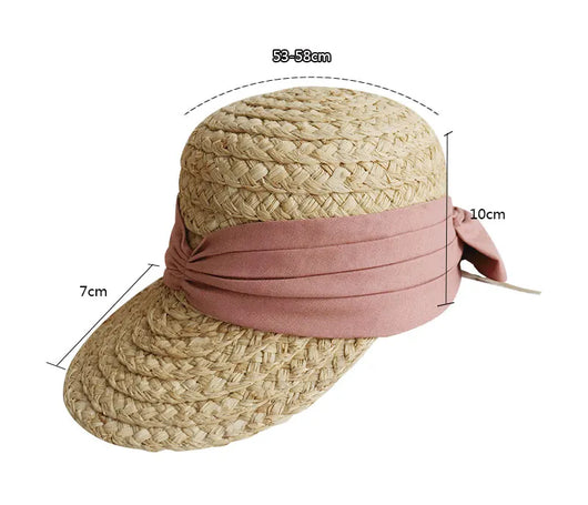 Sombrero de Algodón Plisado con Moño para Mujer - Versátil y Elegante - Image 9