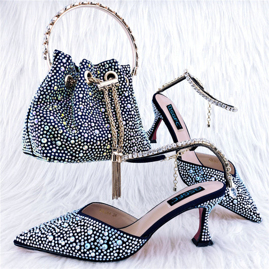 Juego de Bolsas para Zapatos con Sandalia Punta Abierta y Asa de Diamante - Image 2
