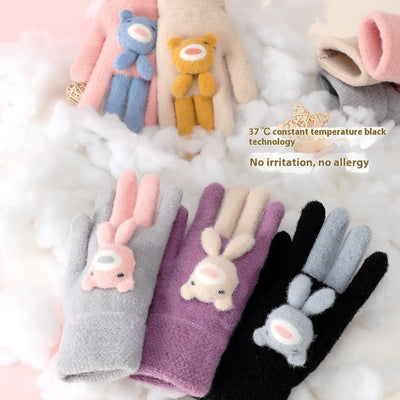 Guantes de Cinco Dedos Acolchados - Diseño Infantil Adorable y Resistente al Viento - Image 14