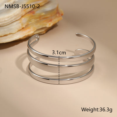 Pulsera de Acero Inoxidable con Apertura Ajustable - Image 7