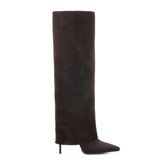 Botas Stiletto Altas Talla Grande con Punta Afilada y Medias Integradas - Image 8
