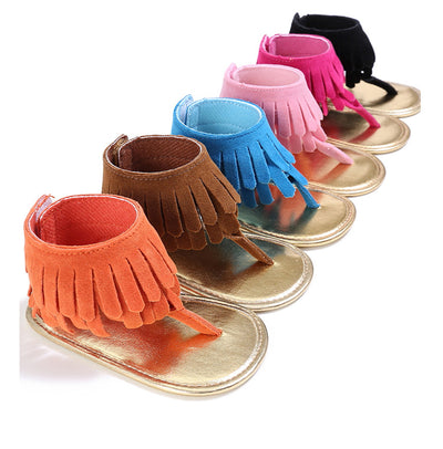Sandalias Infantiles Multicolor con Borlas y Suela Suave para Niñas Pequeñas - Image 28