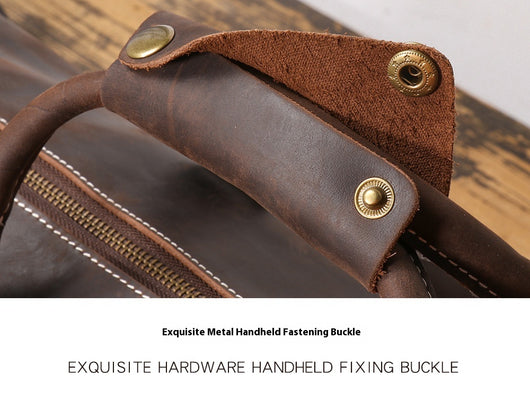 Bolsa de Viaje Primera Capa en Cuero Genuino para Hombre - Image 13