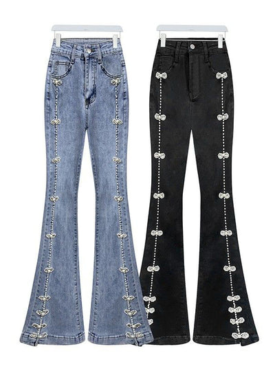 Jeans Negros Talle Alto Ajustados para Mujer - Image 5