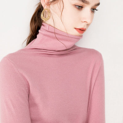 Suéter Cuello Alto Ajustado Textura Satinada Premium - Image 12