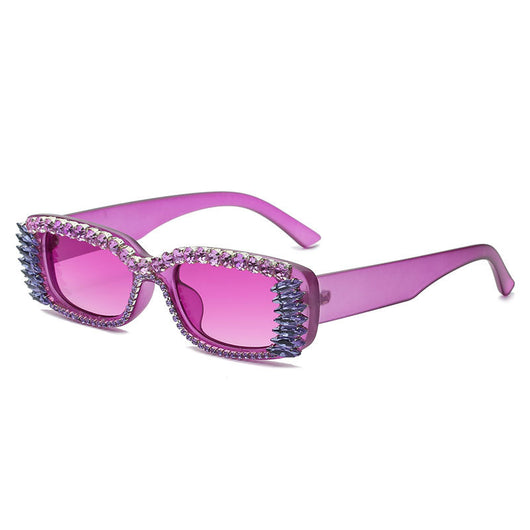 Gafas de Sol Cuadradas con Diamantes y Cristales Brillantes - Image 2