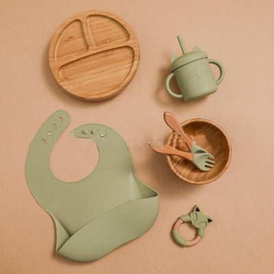 Set Completo de Alimentación Infantil con Plato Inteligente, Babero de Silicona y Accesorios - Image 8