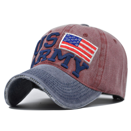 Gorra de Béisbol Retro con Letra Bordada - Unisex Pico de Pato