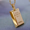 Au750 Dorado Dorado Bar Natural Diamond Pendant Necklace Dorado Single pendant