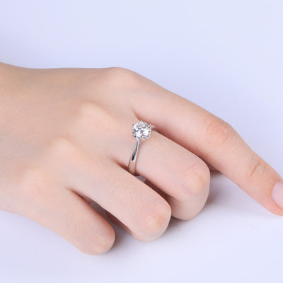 Anillo de Plata Esterlina con Diamante de 1 Quilate - Image 7