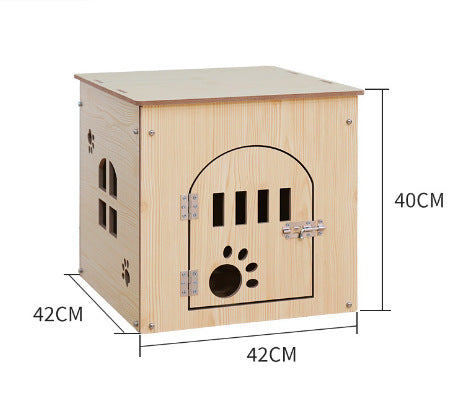 Casa de Mascotas de Madera Desmontable y Lavable para Todas las Estaciones - Image 3