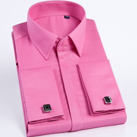 Camisa de Vestir para Hombre con Puños Franceses y Gemelos - Image 5