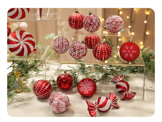 Bola de Navidad Roja Electrochapada - Adorno Colgante para Árbol - Image 33