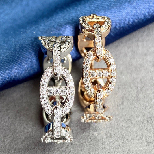Anillo de Pareja Plata Esterlina con Oro Rosa 18K - Diseño Retorcido para Dedo Índice - Image 2
